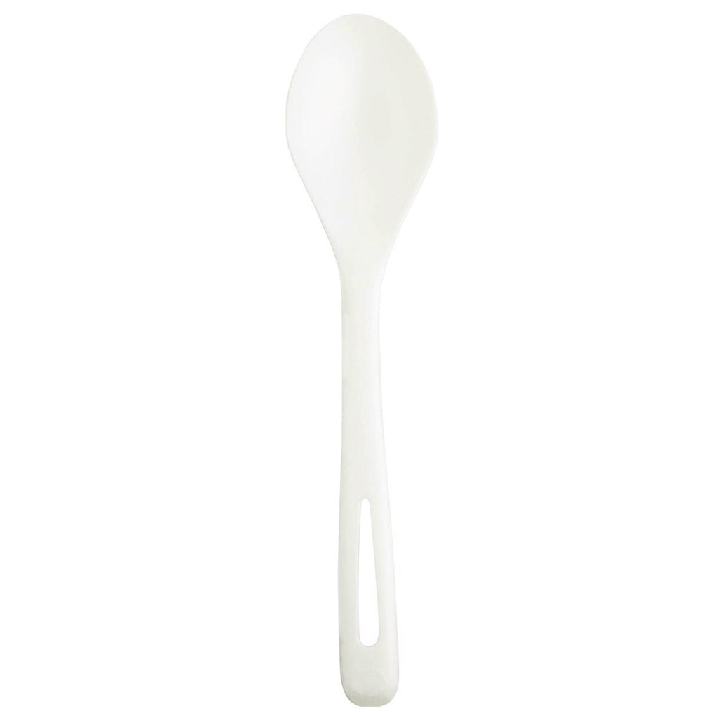 White spoon on a white background