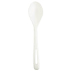 White spoon on a white background