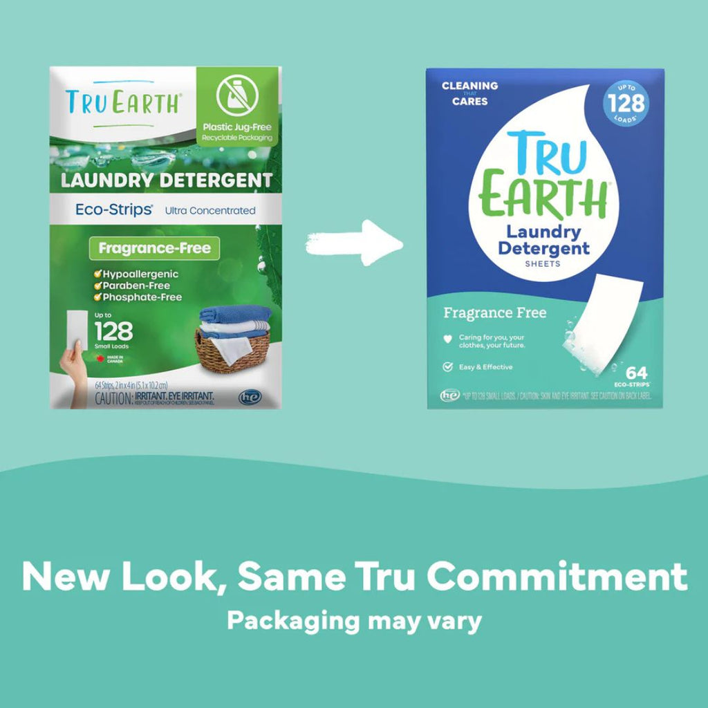 Tru Earth Eco Laundry Detergent Strips | Fragrance-Free | 32-Load Pack