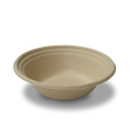Compostable beige bowl on a white background