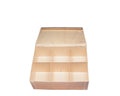 8" x 11" x 3" Collapsible Food Box w/ Attached Lid | Large | 3 Dividers