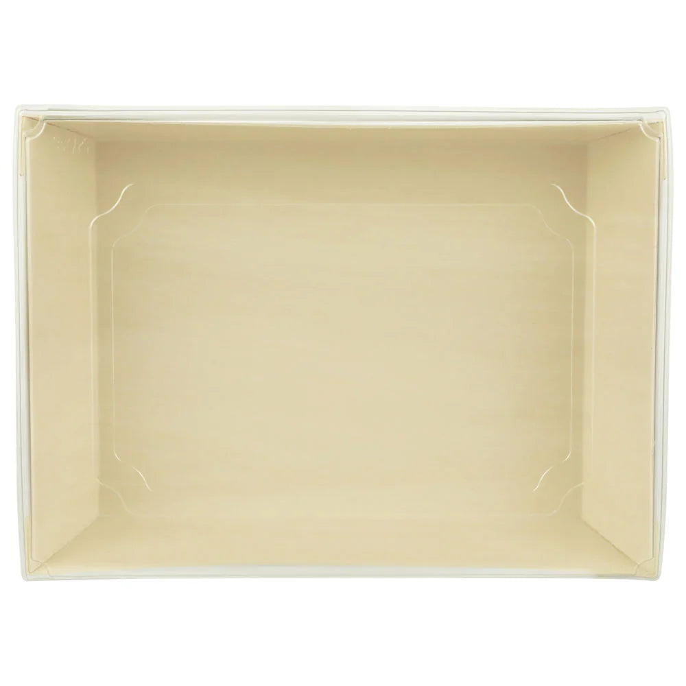 Wood tray with lid on a white background
