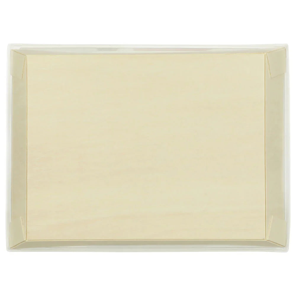 Compostable tray with lid on a white background