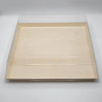 14" X 14" Covered Tray Set | Compostable Balsa Tray with RPET Lid