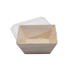 Clear lid with tray on a white background