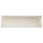 Rectangular food tray with lid on a white background
