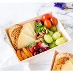 7" X 5" Covered Tray Set | Compostable Balsa Tray with RPET Lid |