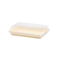 7" X 5" Covered Tray Set | Compostable Balsa Tray with RPET Lid |
