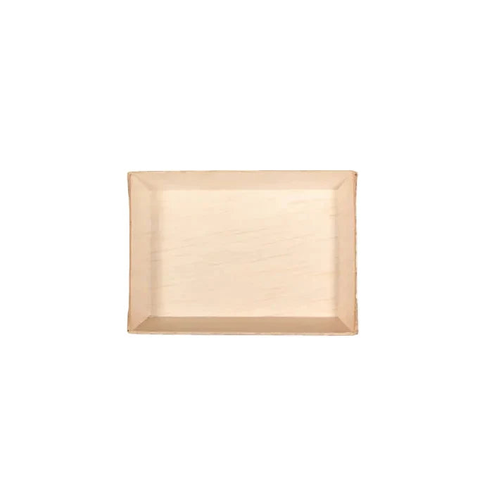 Rectangular food tray on a white background