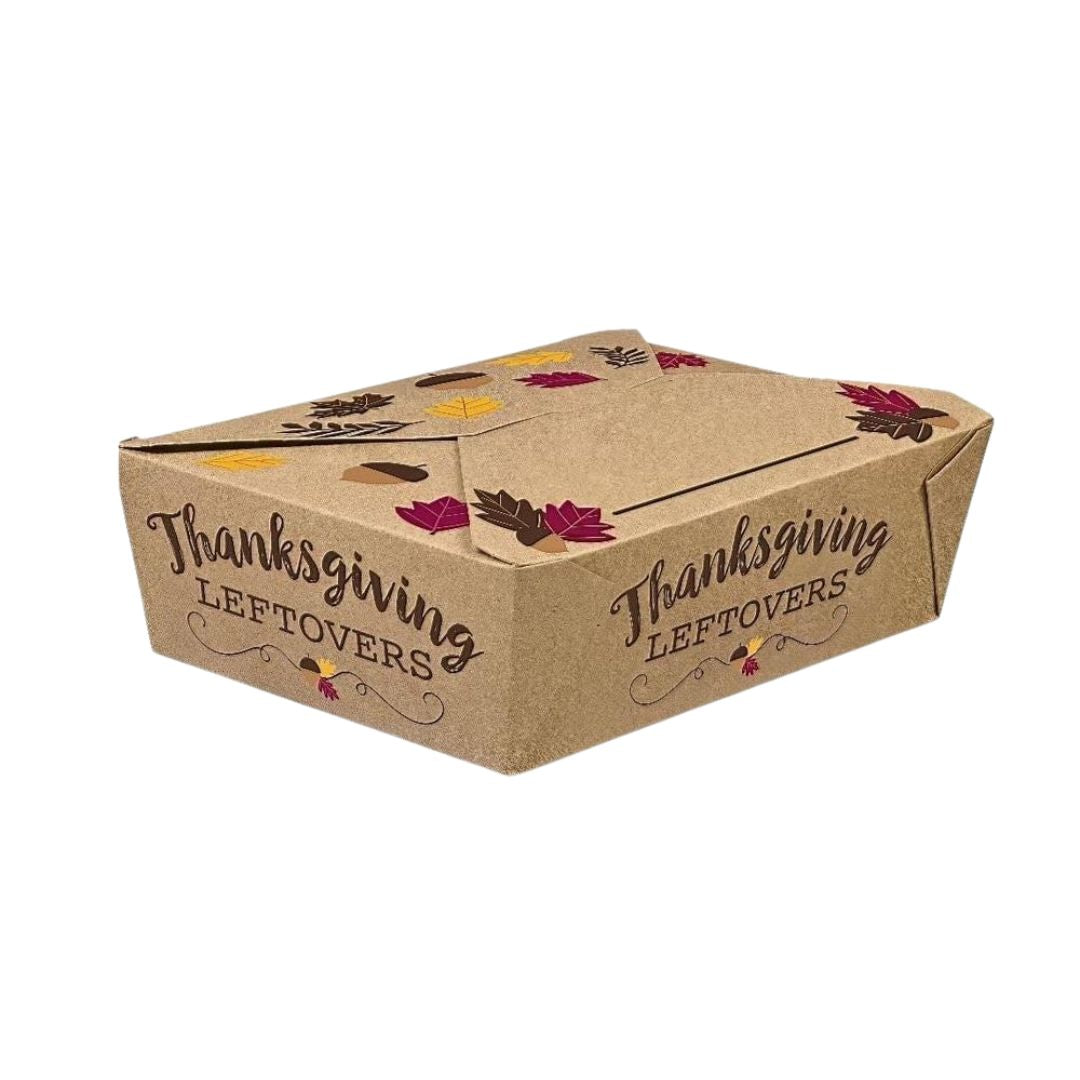 Thanksgiving Paper Box | Set of 5 | Kraft