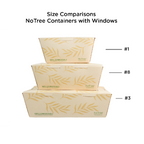 26 oz NoTree® Paper #1 Take-Out Container with PLA Window | Compostable