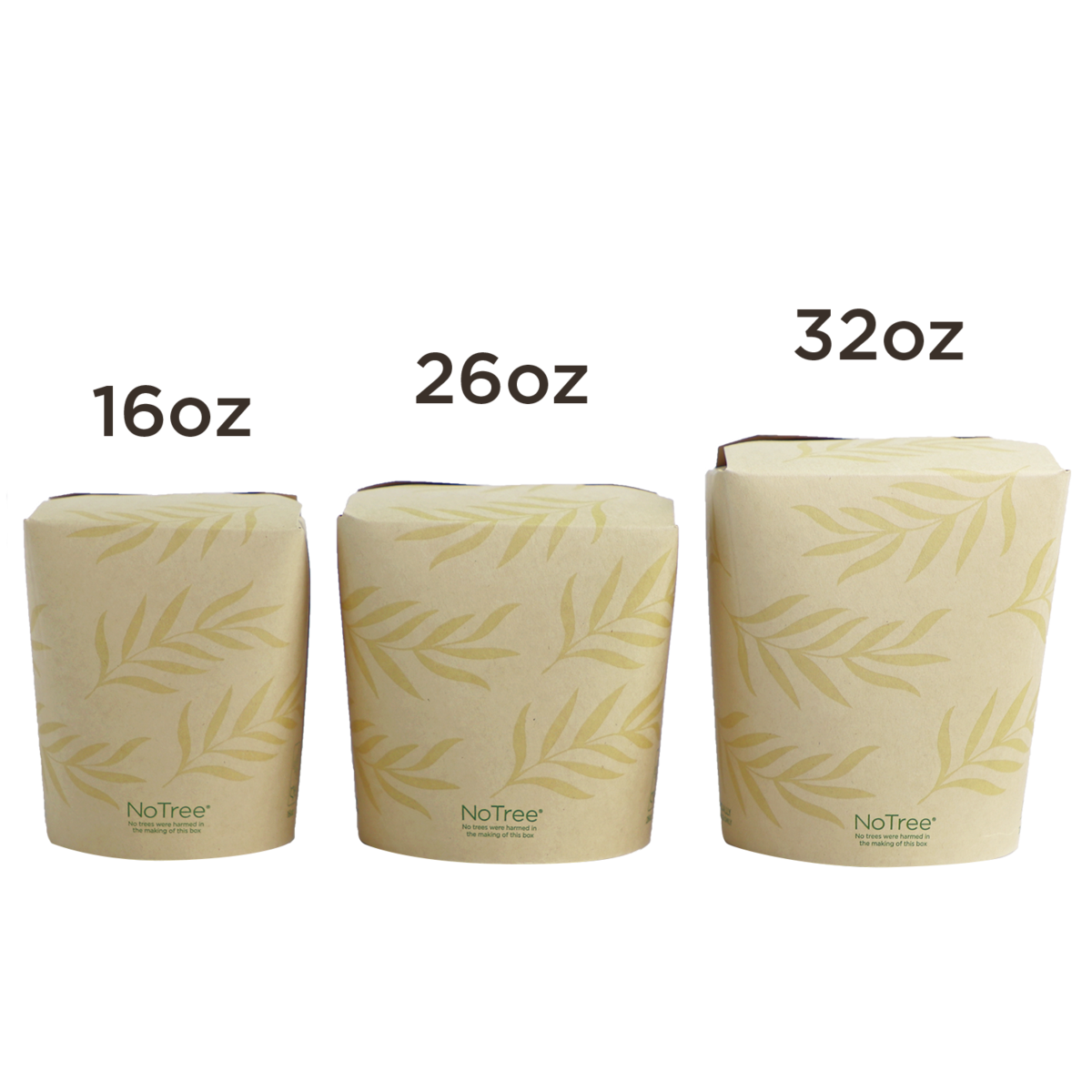 26 oz No Tree® Tall Take Out Container | PLA Lined | No Added PFAS