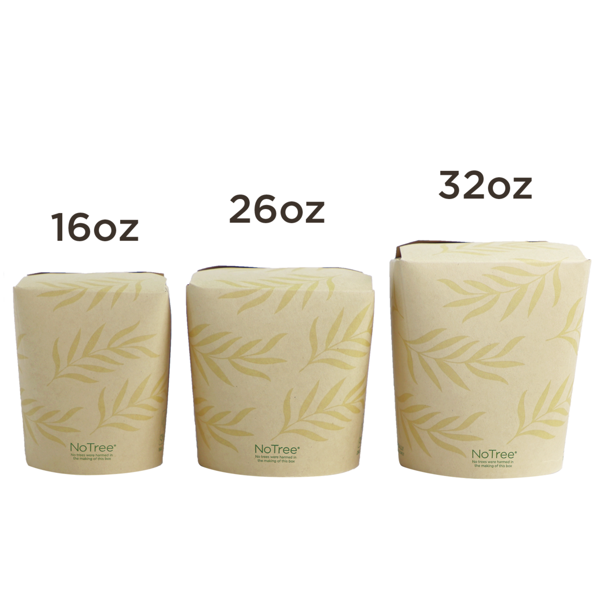 32 oz No Tree® Tall Take Out Container | PLA Lined | No Added PFAS