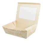 65 oz NoTree® Paper #3 Take-Out Container with PLA Window | Compostable