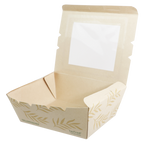 46 oz NoTree® Paper #8 Take-Out Container with PLA Window | Compostable