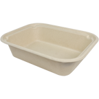 60 oz Fiber To Go Container | 10" x 7.5" x 2.5" | Compostable