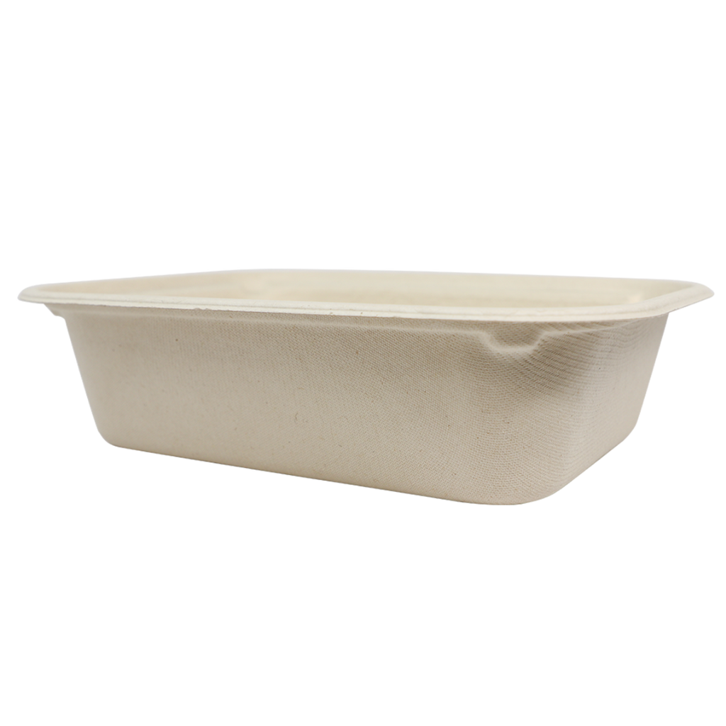 60 oz Fiber To Go Container | 10" x 7.5" x 2.5" | Compostable