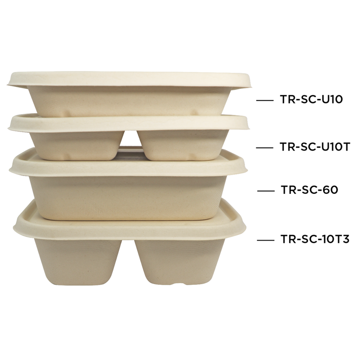 60 oz Fiber To Go Container | 10" x 7.5" x 2.5" | Compostable