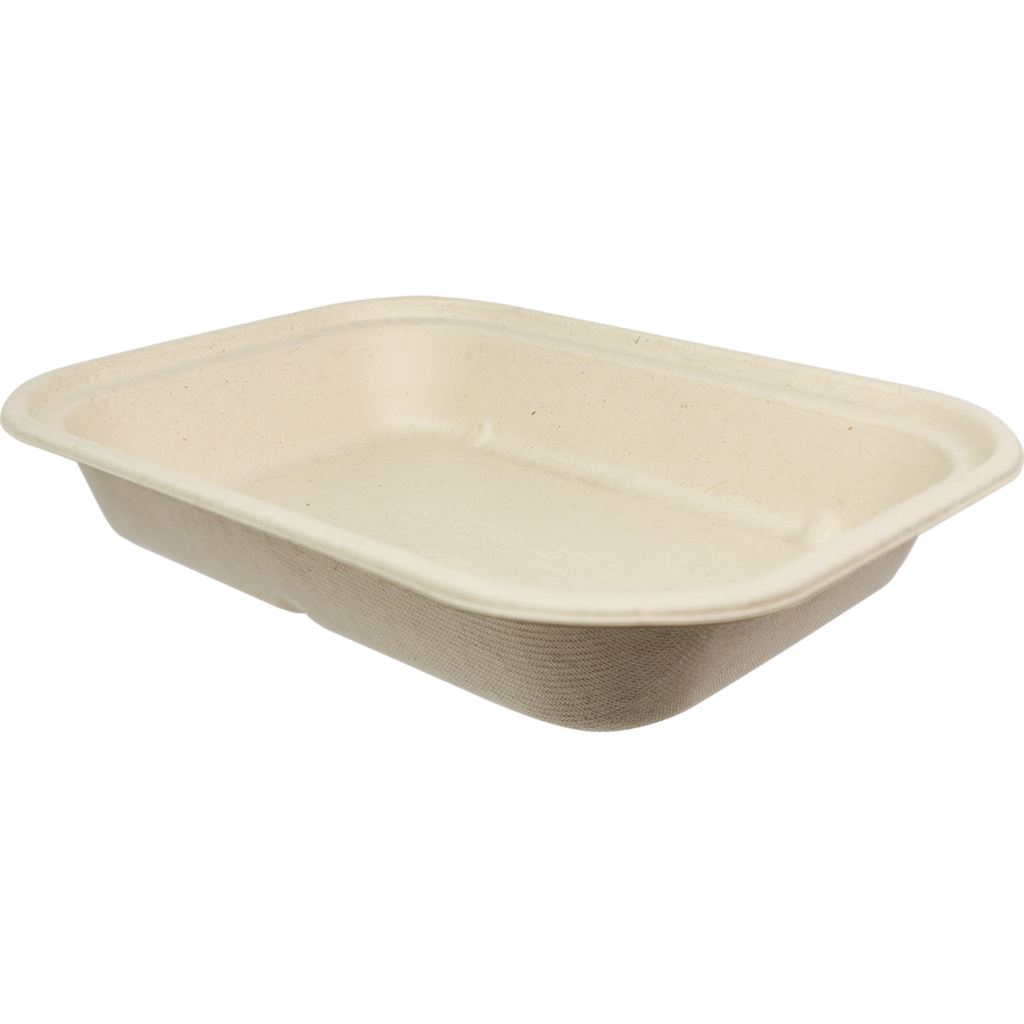 36 oz Fiber To Go Container | 10" x 7.5" x 1.5" | Compostable