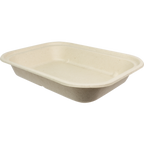 36 oz Fiber To Go Container | 10" x 7.5" x 1.5" | Compostable