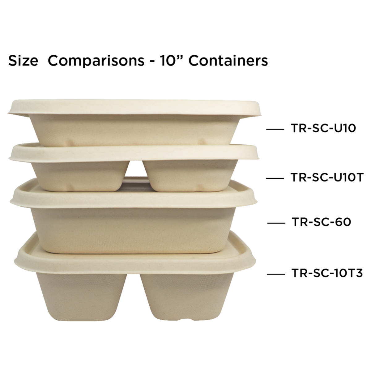 36 oz Fiber To Go Container | 10" x 7.5" x 1.5" | Compostable