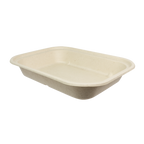 36 oz Fiber To Go Container | 10" x 7.5" x 1.5" | PLA Lined | Compostable