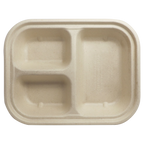 29 oz Fiber Container | PLA Lined | 3-Compartment