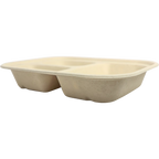 29 oz Fiber Container | PLA Lined | 3-Compartment