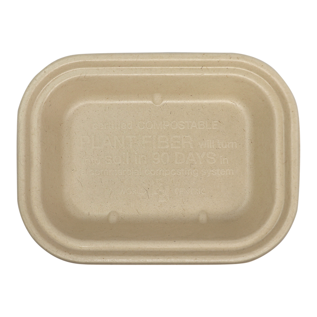 17 oz Fiber To Go Box Container | 8" x 6" x 1.5" | Compostable