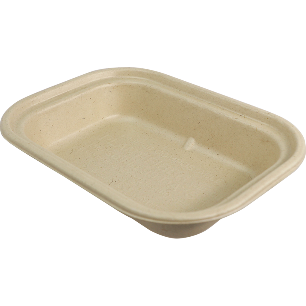 17 oz Fiber To Go Box Container | 8" x 6" x 1.5" | Compostable