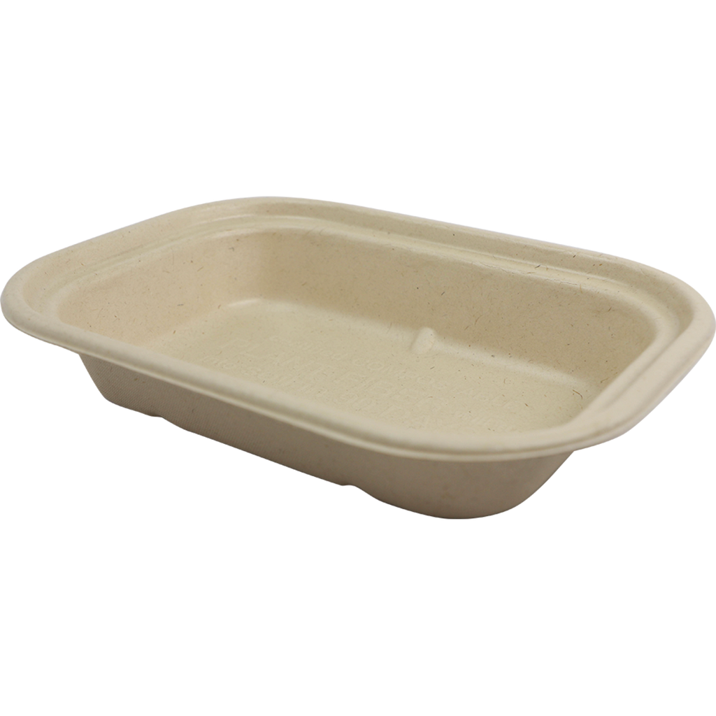 17 oz Fiber To Go Box Container | 8" x 6" x 1.5" | Compostable