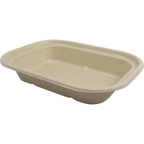 17 oz Fiber To Go Box Container | 8" x 6" x 1.5" | Compostable