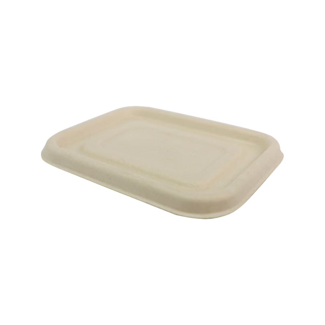 Lid for 6.5" x 5" Fiber Tray | Natural Plant Fiber | Compostable
