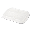Clear Lid for 29 oz 3-Compartment Fiber Trays | PLA
