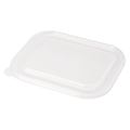 Lid for 8" x 6" Fiber Tray | Compostable | PLA | Clear