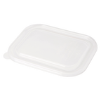 Lid for 8" x 6" Fiber Tray | Compostable | PLA | Clear