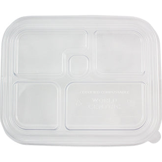 Lid for Natural Fiber Bento Box | Compostable | PLA | Clear