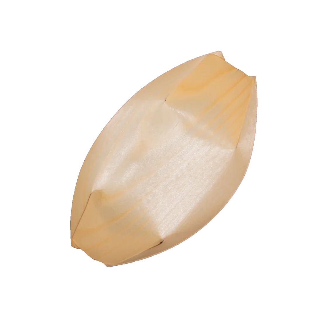 Compostable food boat on a white background