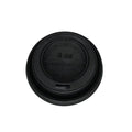 Black coffee cup lid with '4 oz' and 'Compostable' text on a white background