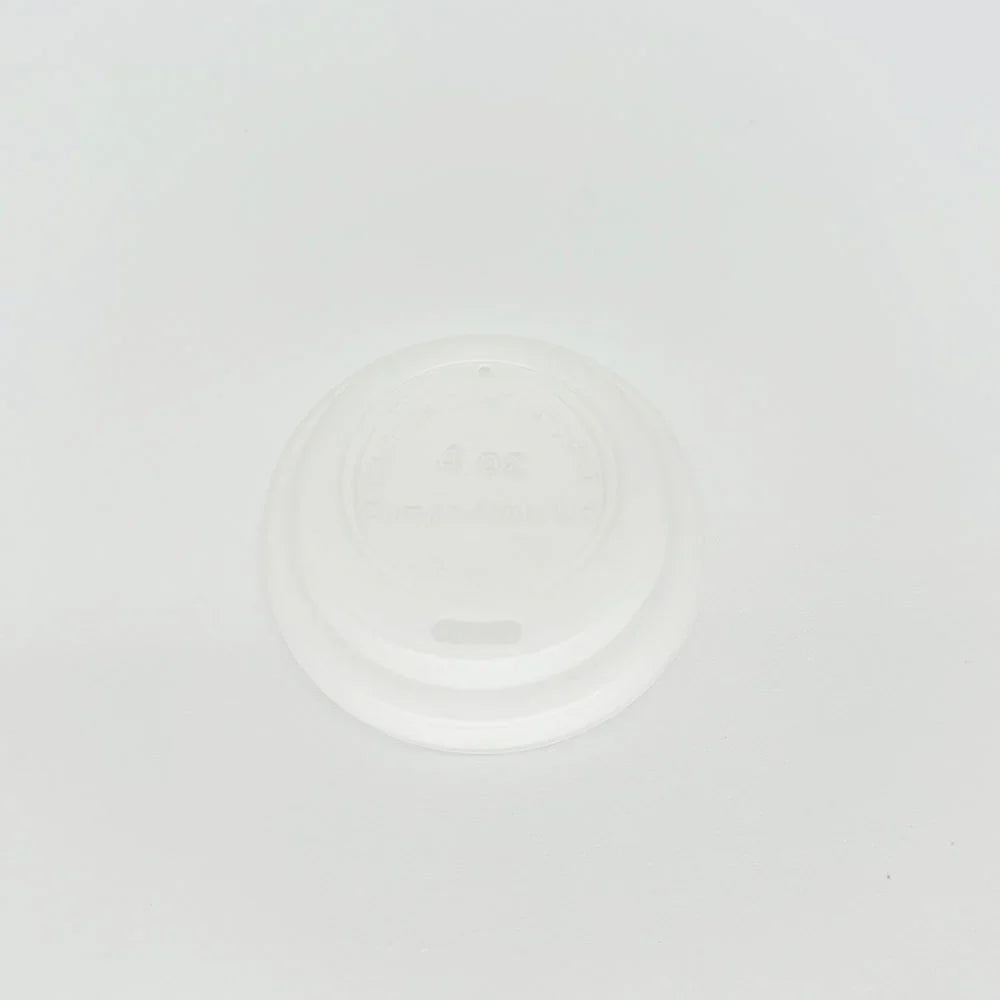 PLA hot cup lid on a light gray background