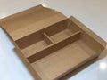 10" x 10" 3 Compartment Bento Box w/ Attached Lid | Paper Board