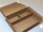 11" x 9" 3 Compartment Bento Box w/ Attached Lid | Paper Board