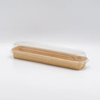 Rectangular tray with lid on a white background