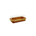 Tray with clear lid on a white background
