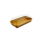 Kraft Tray with lid on a white background