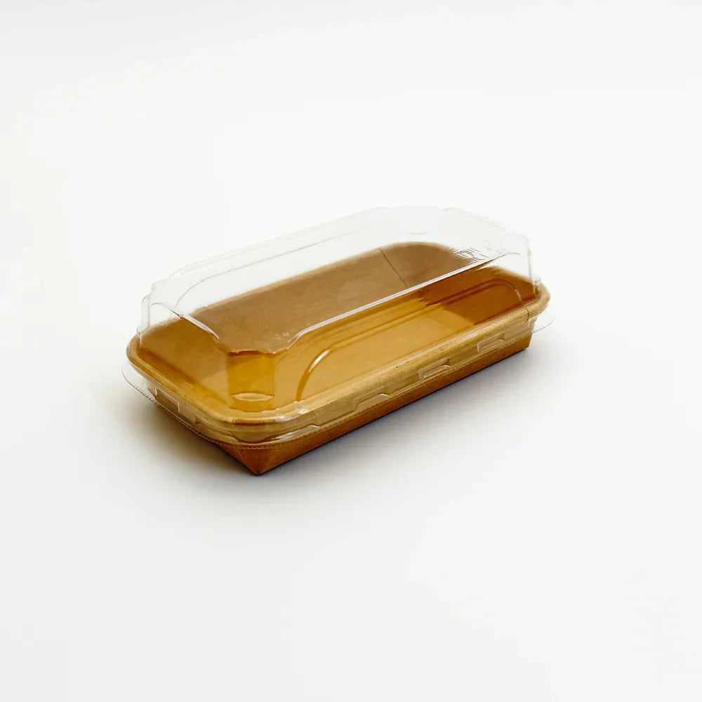 Food tray with lid on a white background