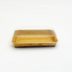 7.3" X 5.1" Covered Tray Set | Compostable Paper Tray with PET Lid