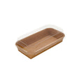 Food container with a clear lid on a white background