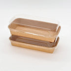 Two food containers with clear lids on a white background