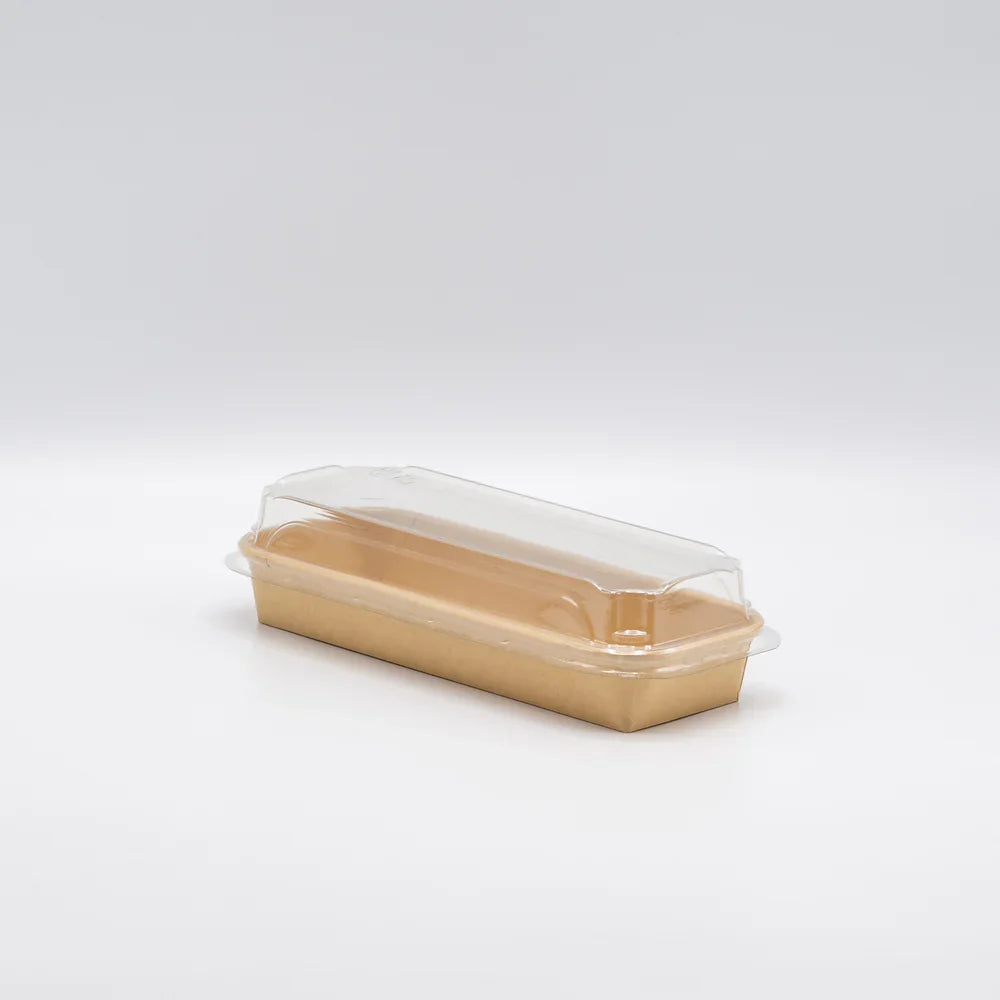 Food tray with lid on a white background